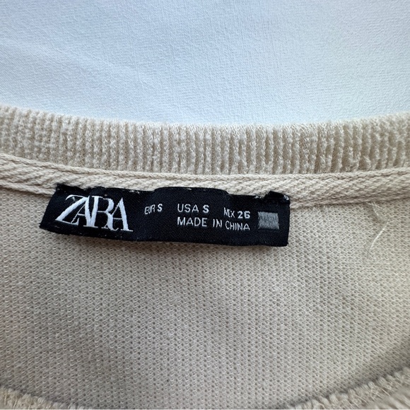 Zara Beige Knit stretchy Sweater small - Picture 11 of 13